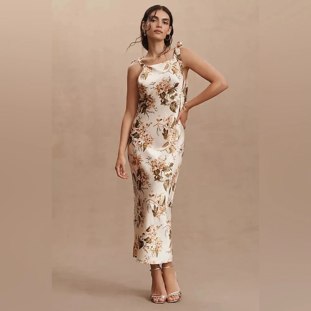 Reformation Medium Aden Floral Silk Midi Dress - Picture 4 of 14